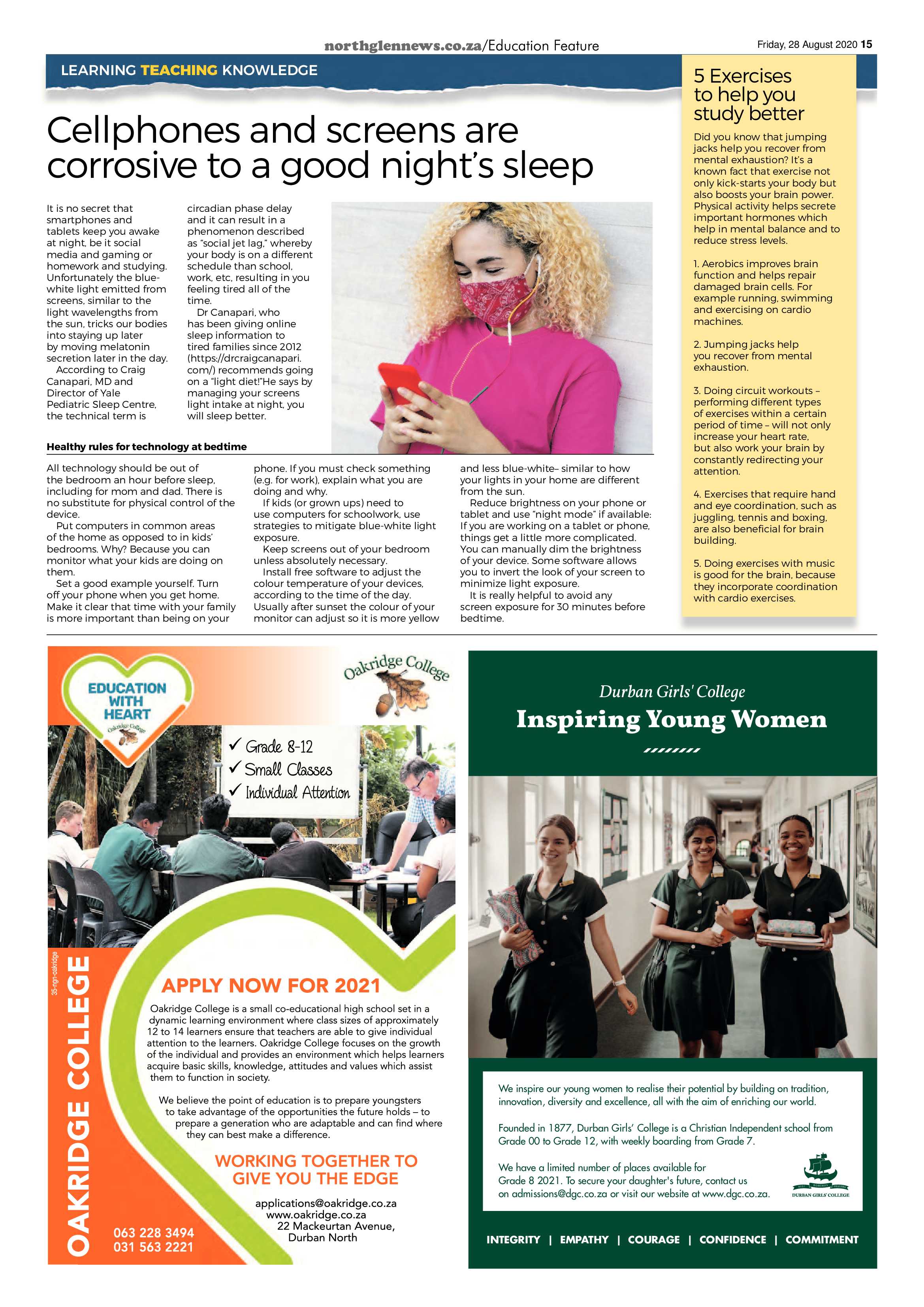 Northglen News 28 August 2020 page 15
