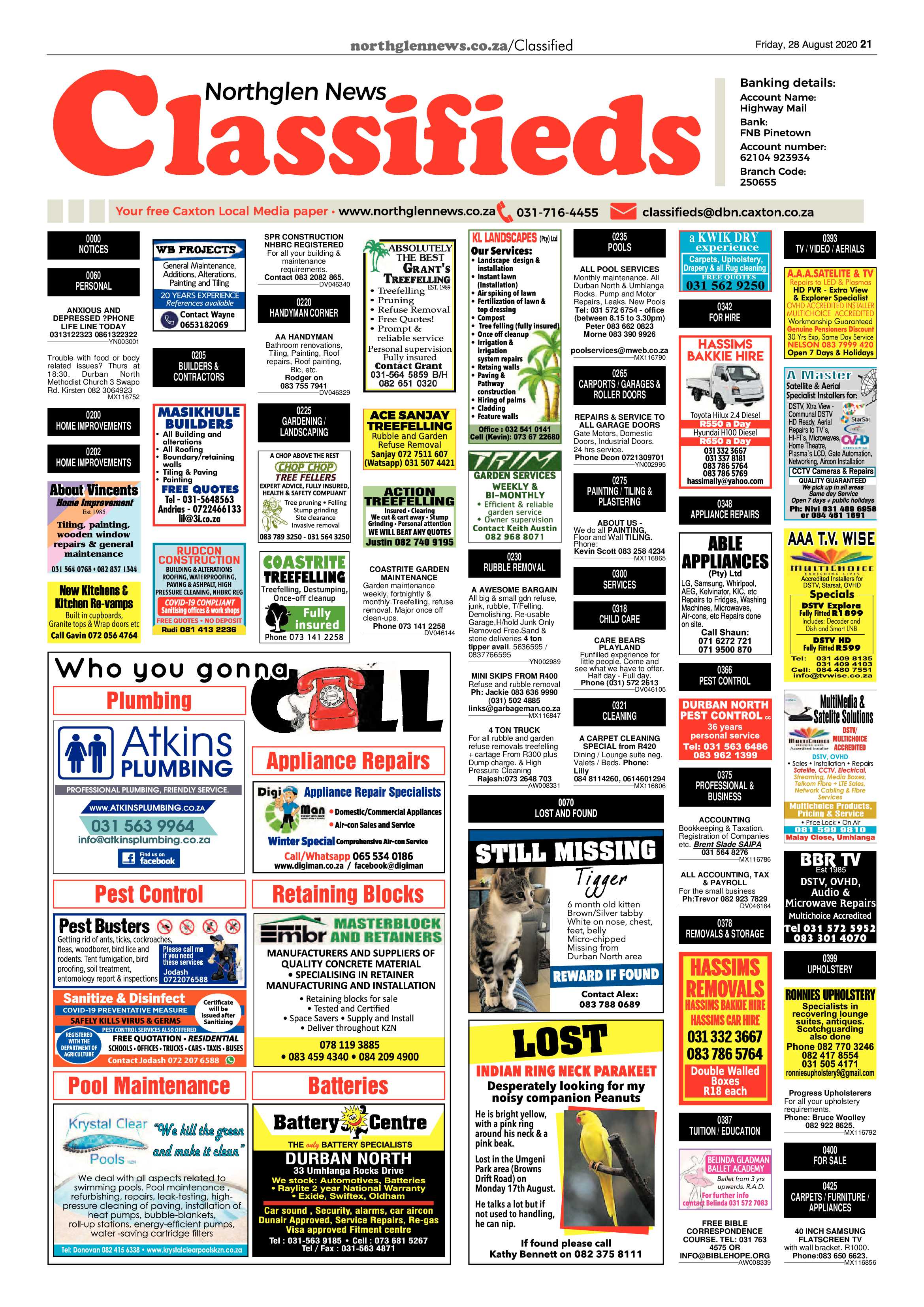 Northglen News 28 August 2020 page 21