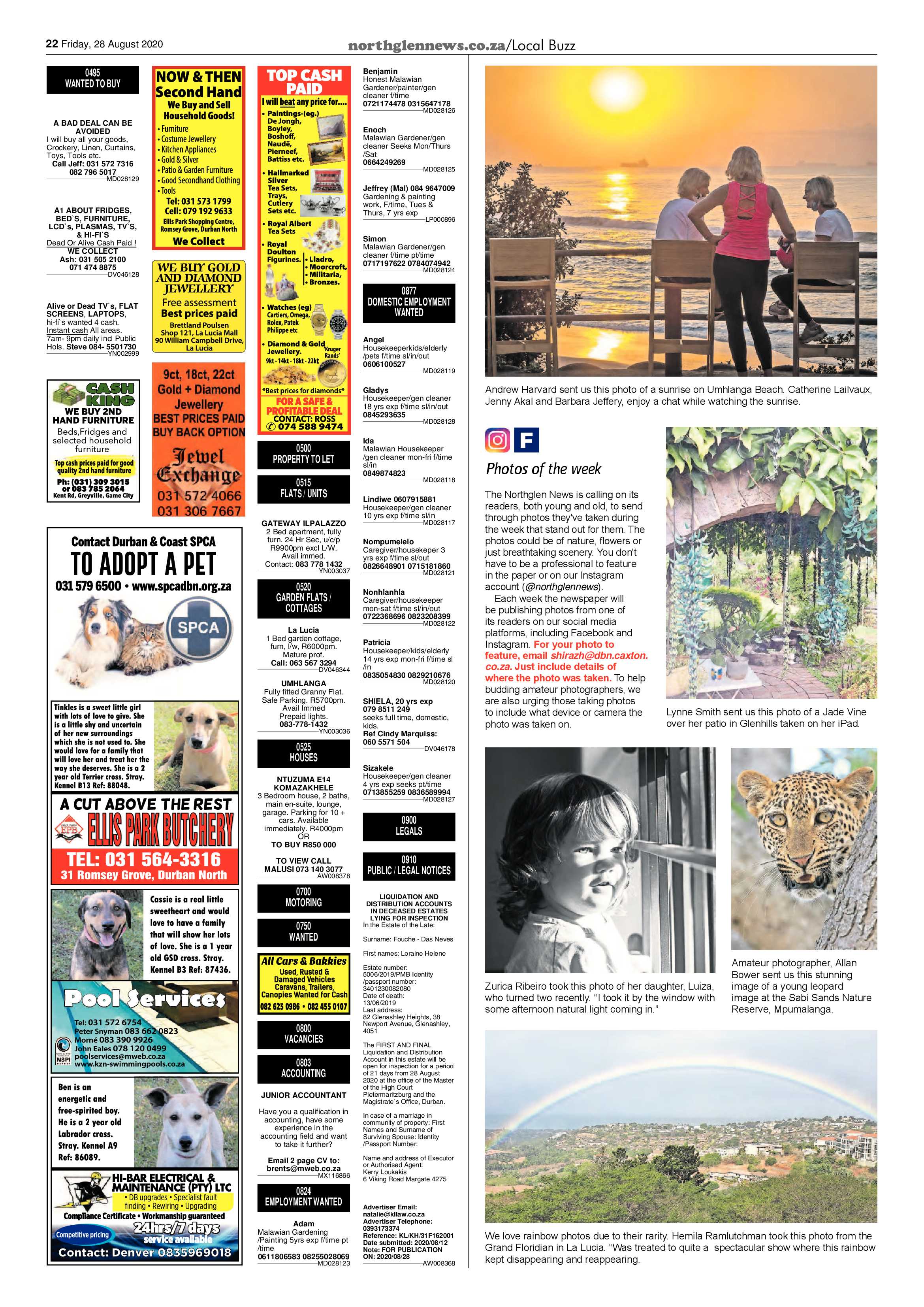 Northglen News 28 August 2020 page 22