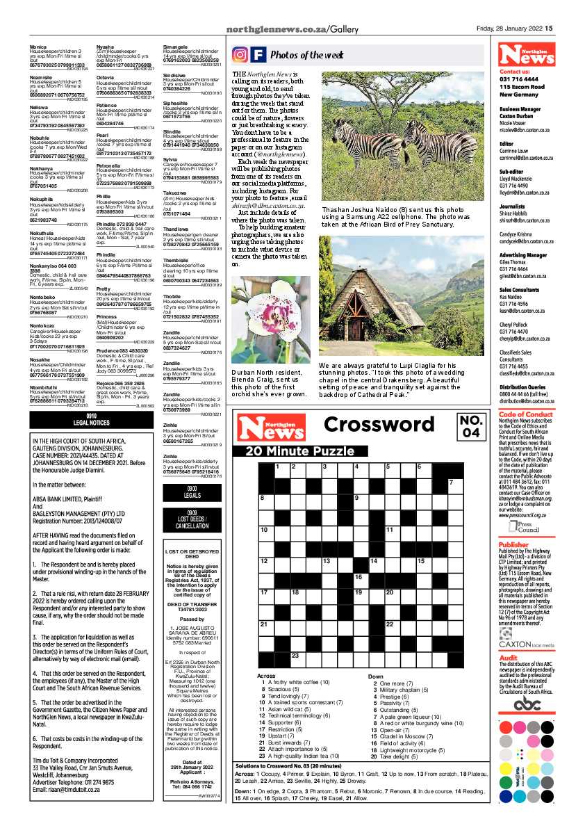 Northglen News 28 January 2022 page 15