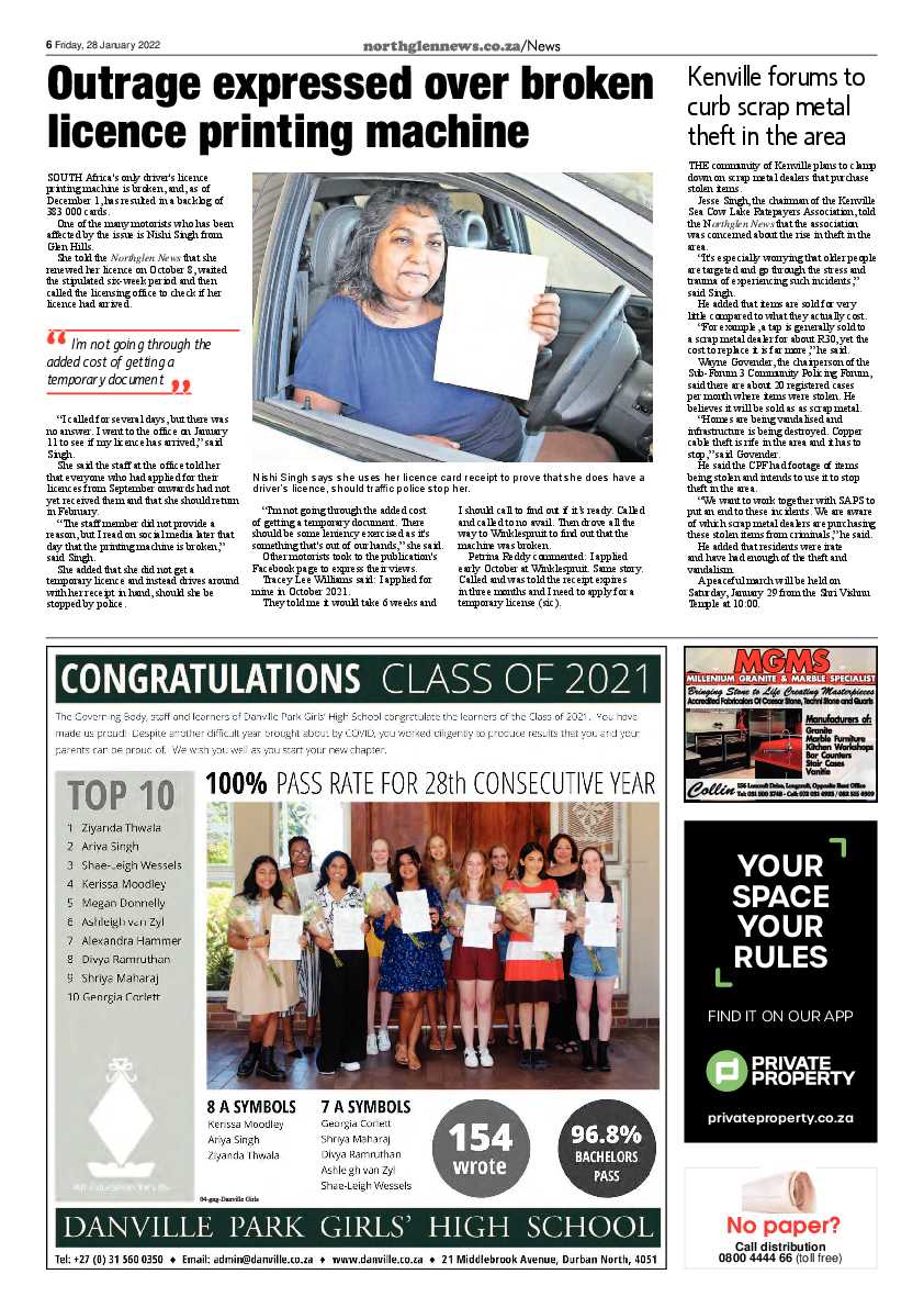 Northglen News 28 January 2022 page 6