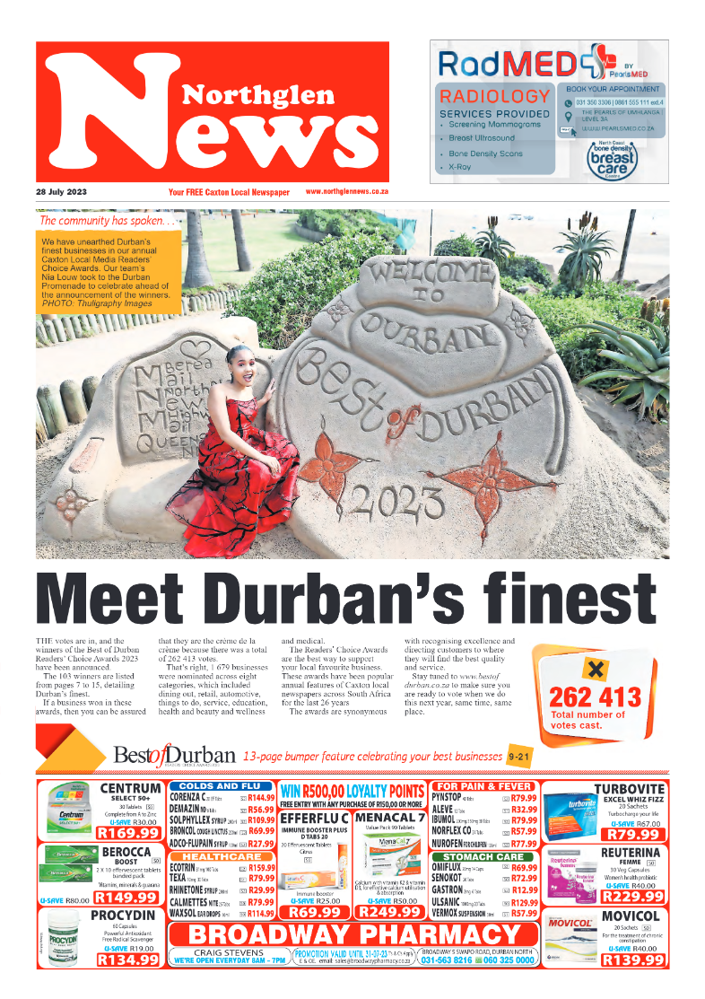 Northglen News 28 July 2023 page 1