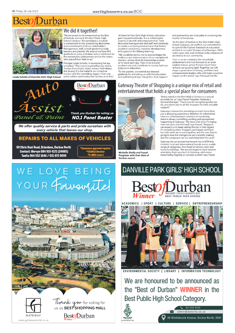 Northglen News 28 July 2023 page 16
