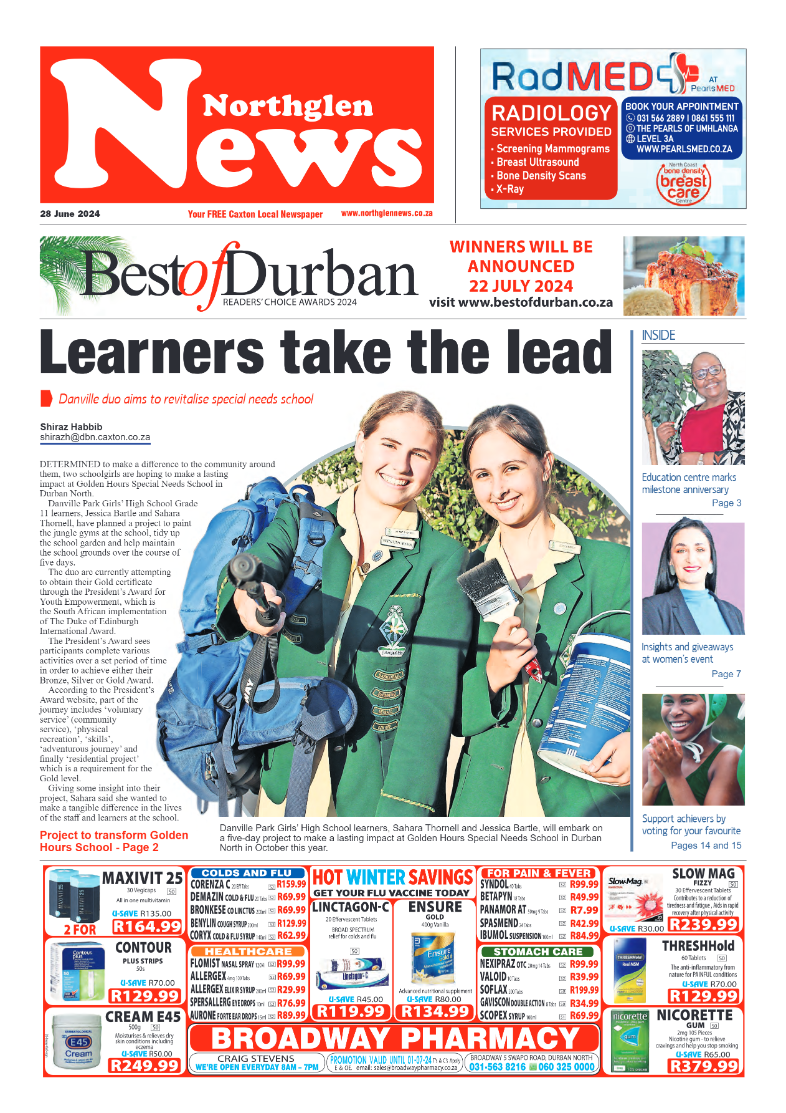 Northglen News 28 June 2024 page 1