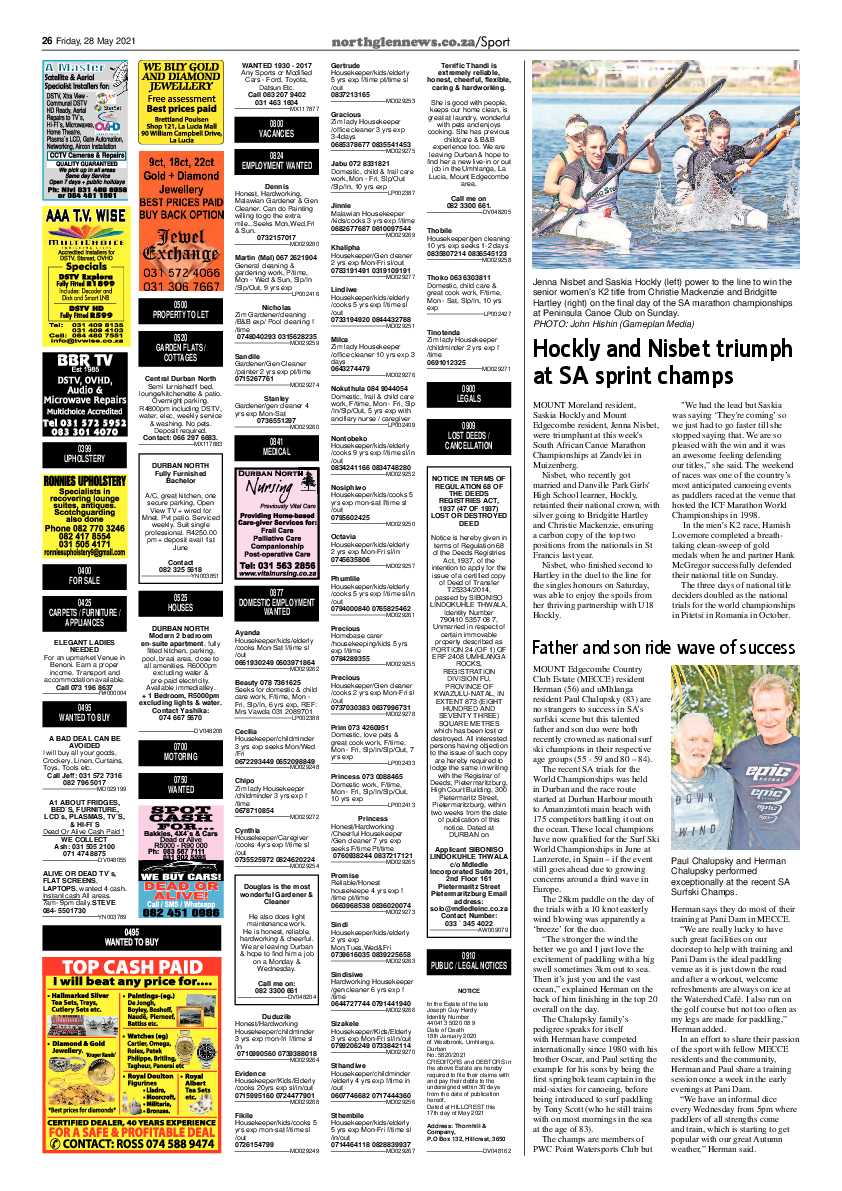 Northglen News 28 May 2021 page 26