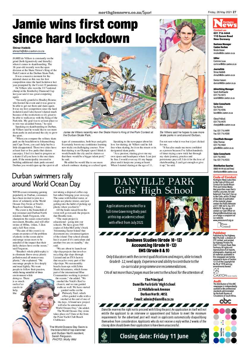 Northglen News 28 May 2021 page 27