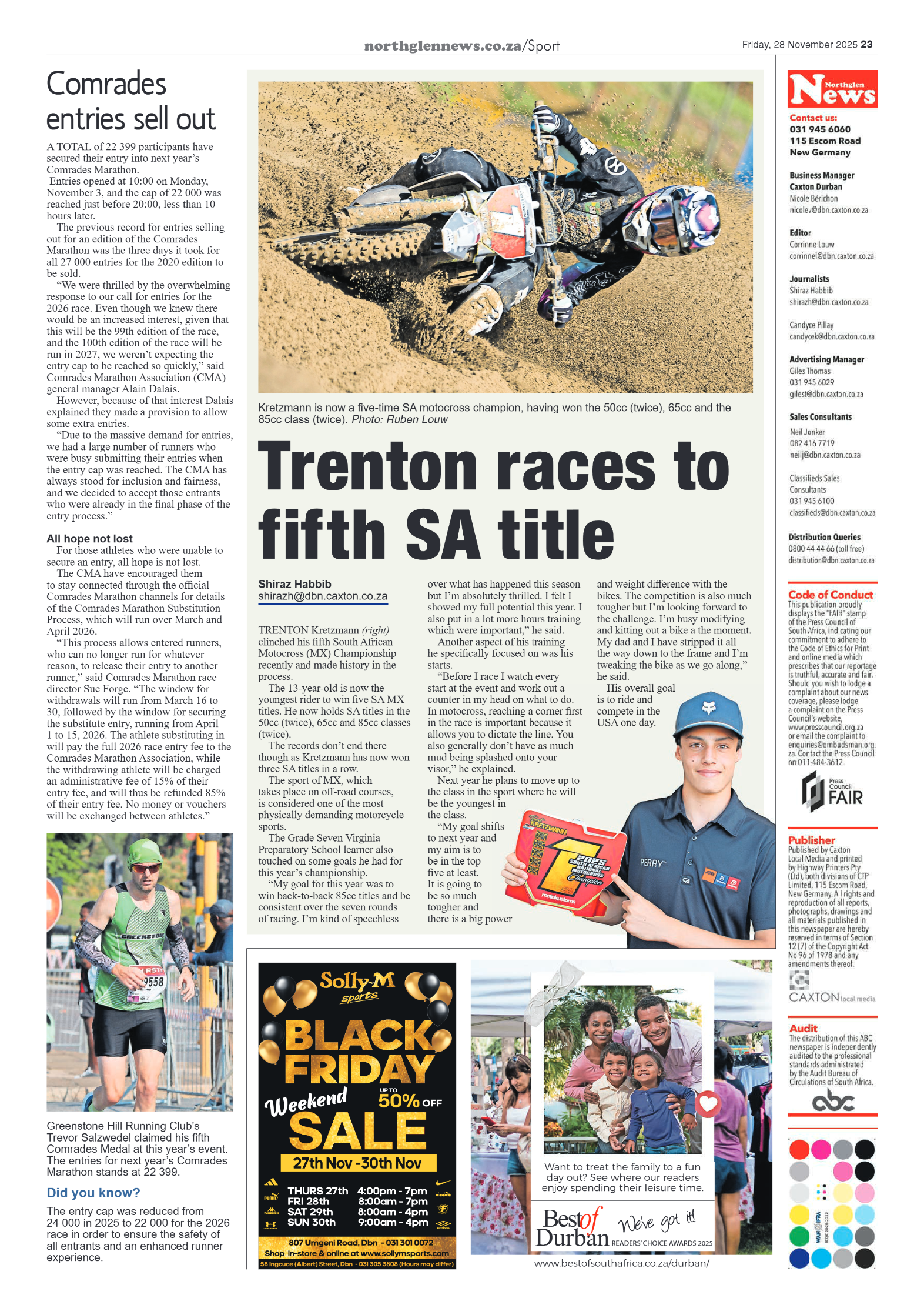 Northglen News 28 November 2025 page 25