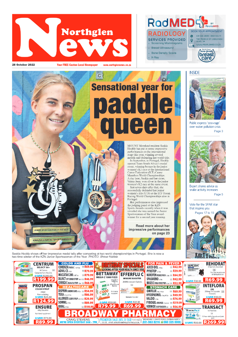 Northglen News 28 October 2022 page 1