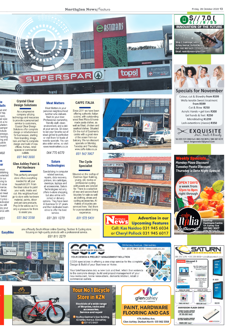 Northglen News 28 October 2022 page 13