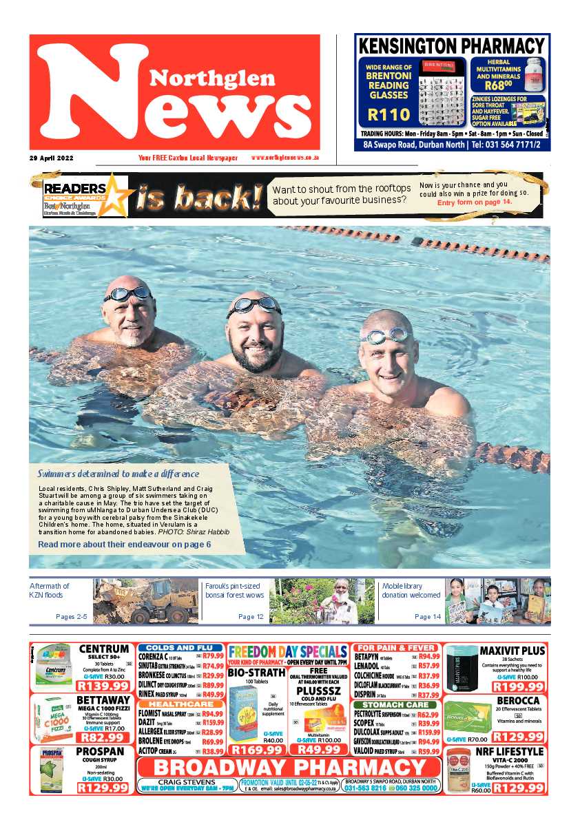 Northglen News 29 April 2022 page 1