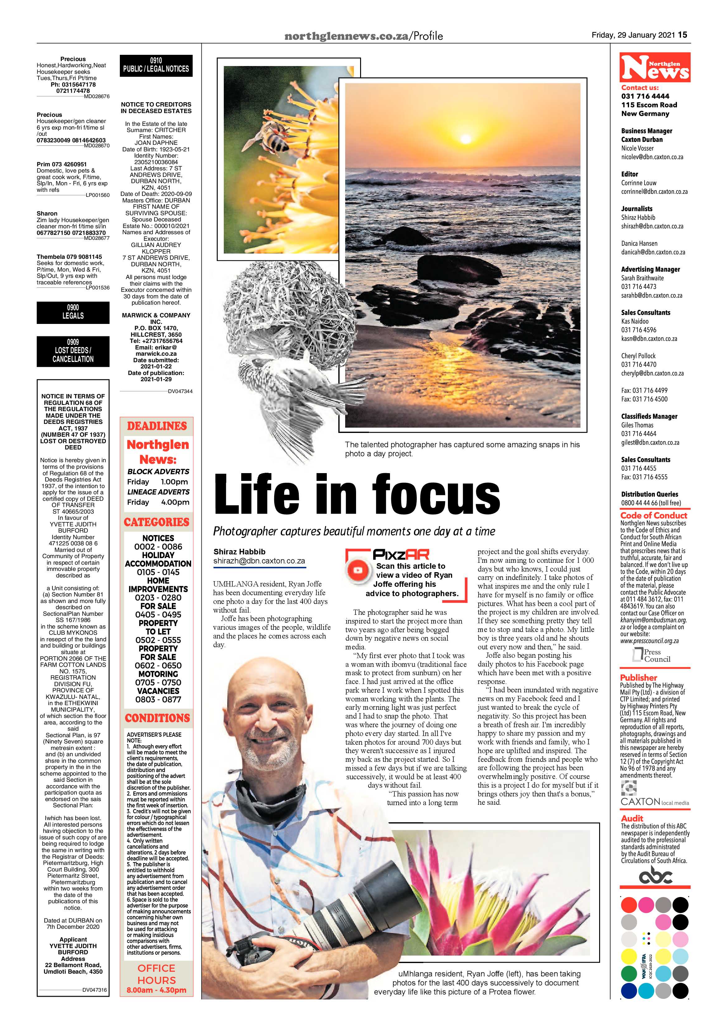 Northglen News 29 January 2021 page 15