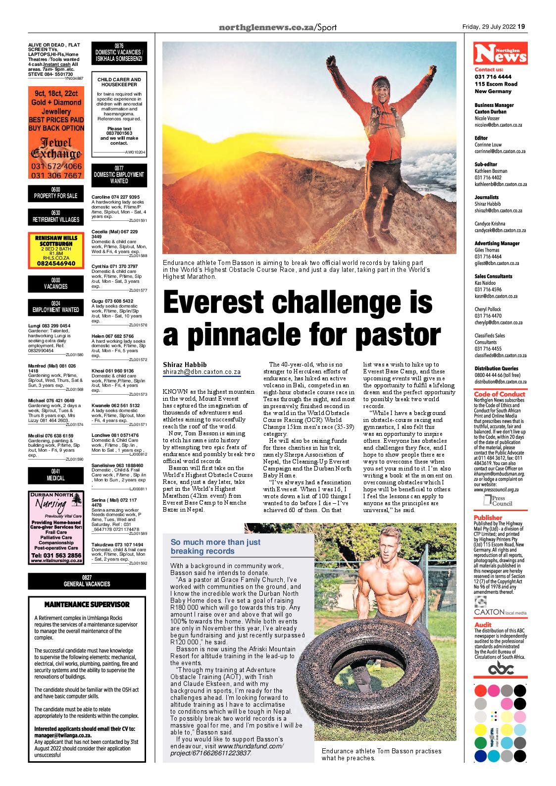 Northglen News 29 July 2022 page 19