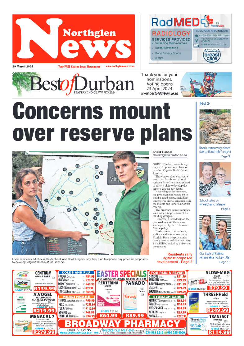 Northglen News 29 March 2024 page 1