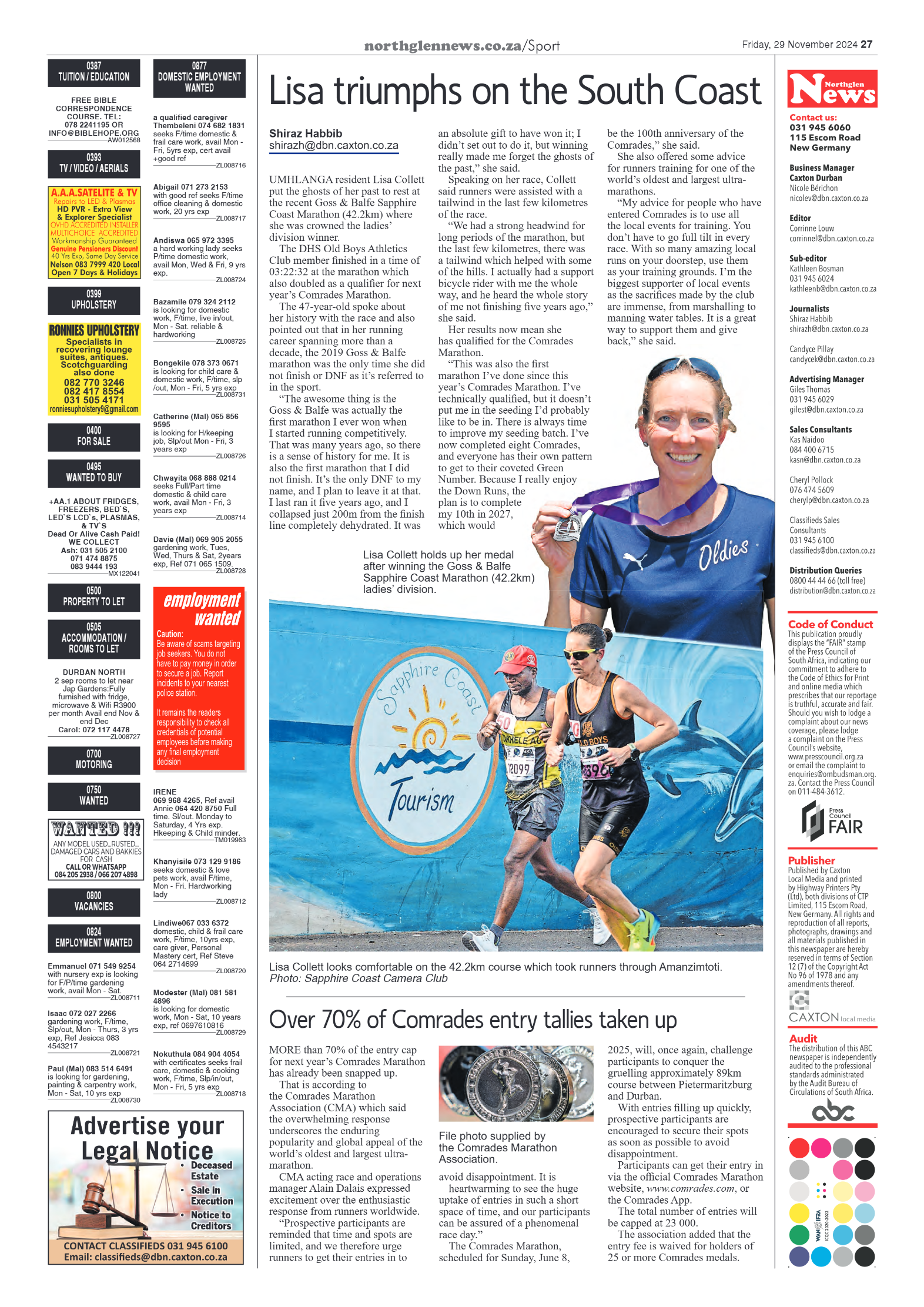 Northglen News 29 November 2024 page 27