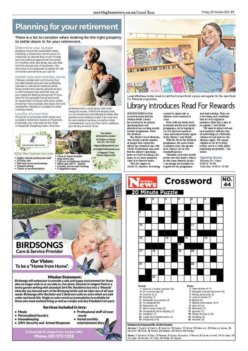 Northglen News 29 October 2021 page 21