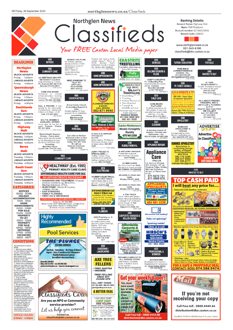 Northglen News 29 September 2023 page 14