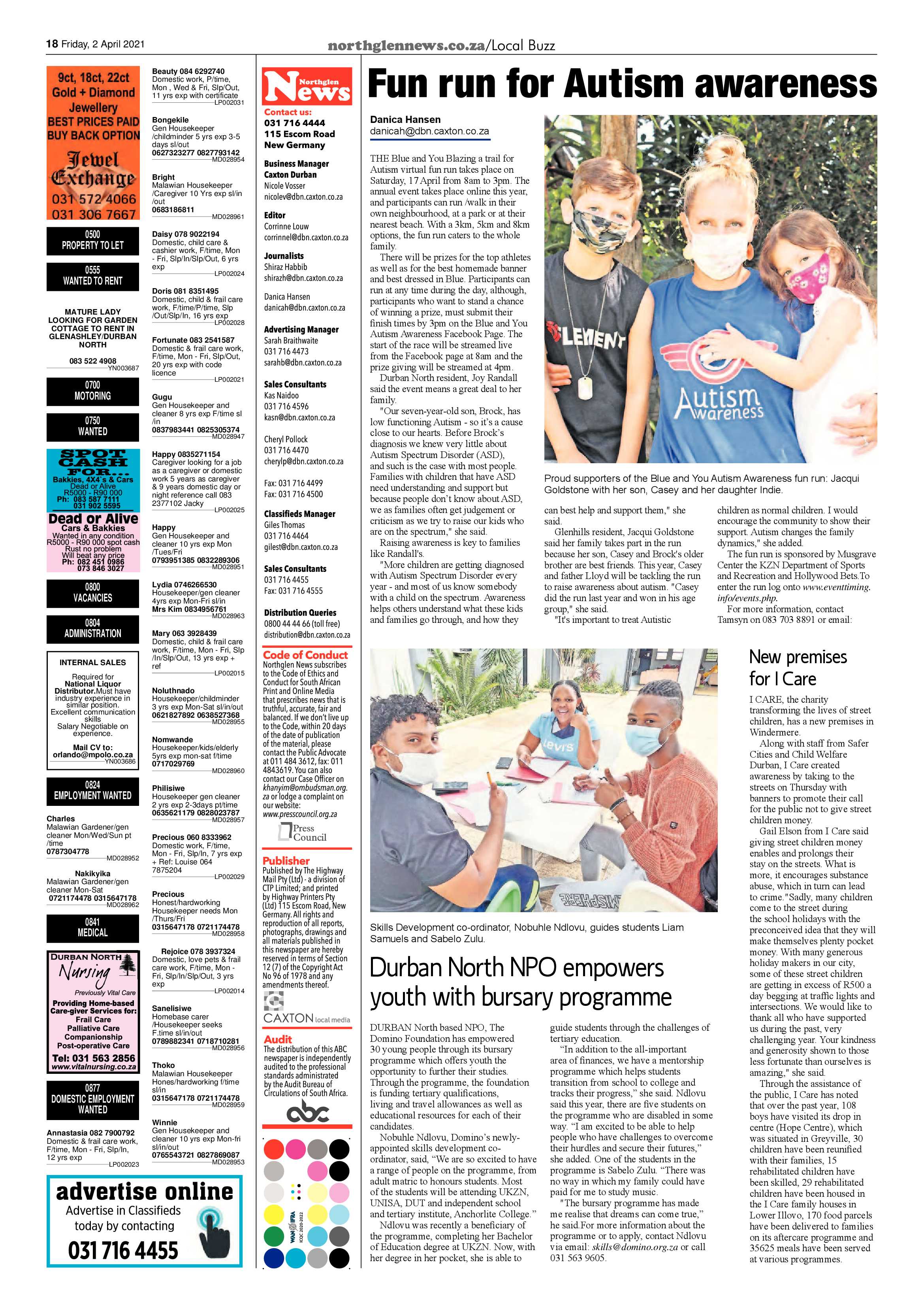 Northglen News 2 April 2021 page 18
