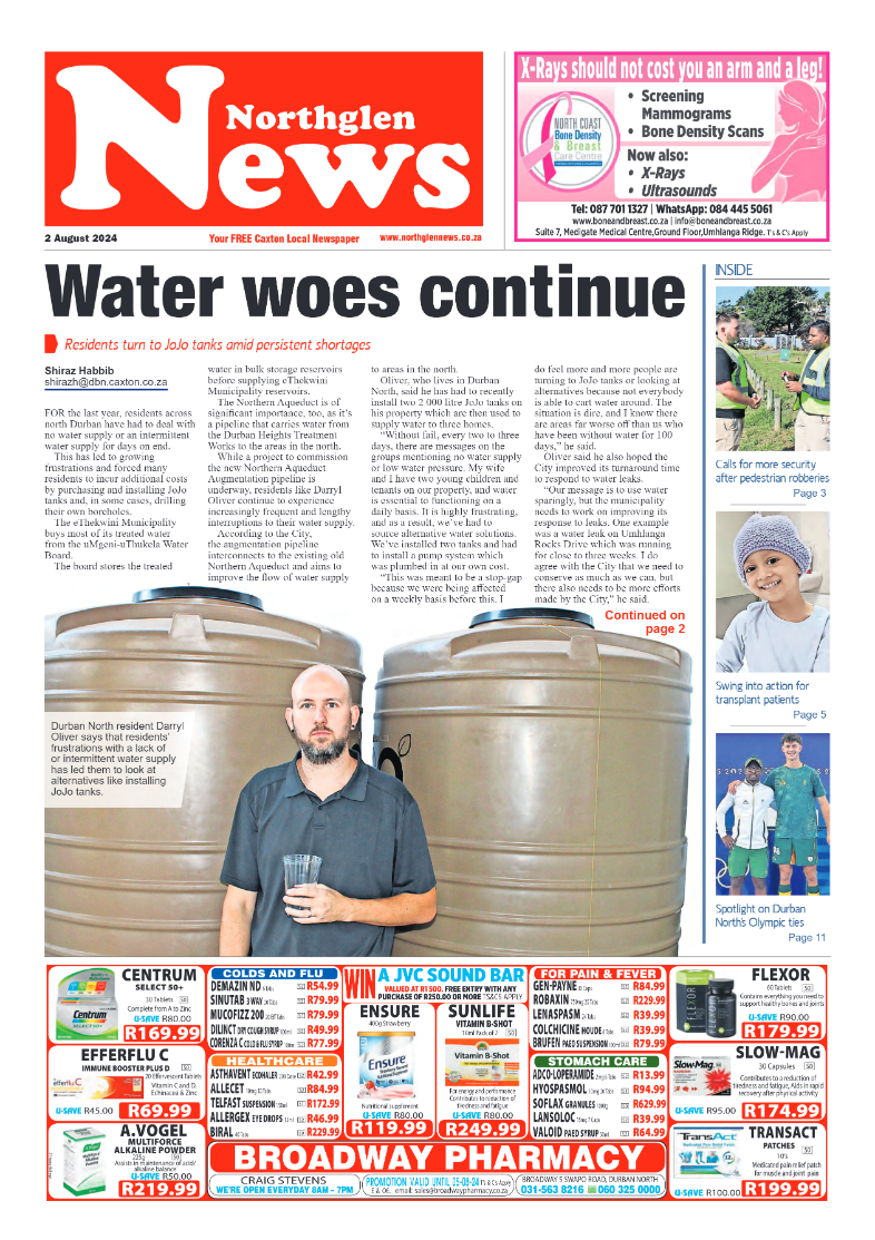 Northglen News 2 August 2024 page 1