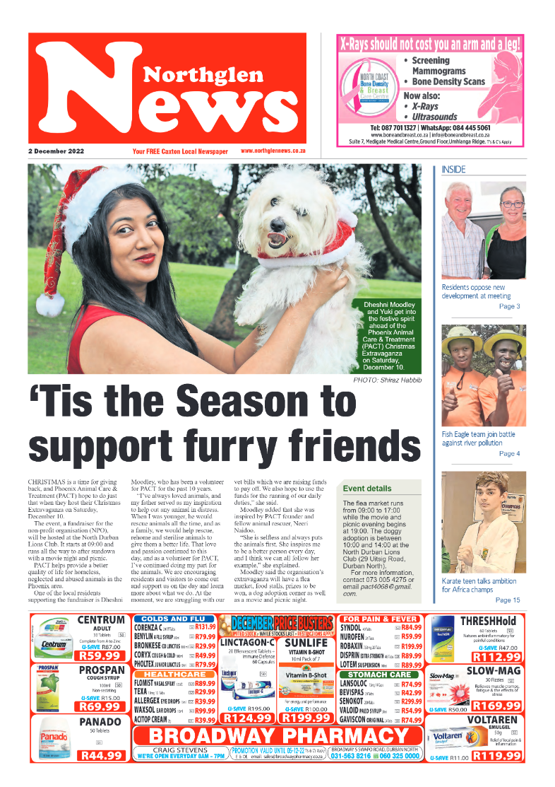 Northglen News 2 December page 1