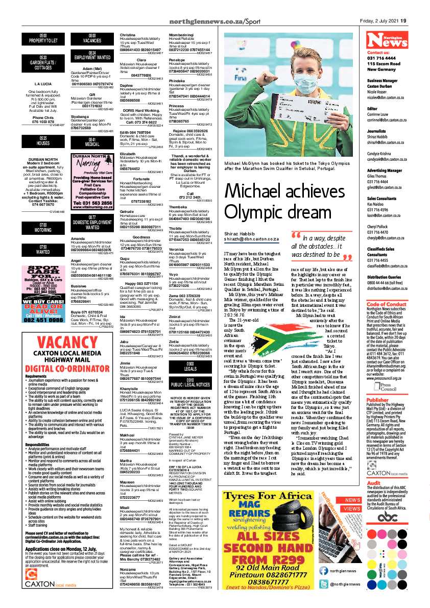 Northglen News 2 July 2021 page 19