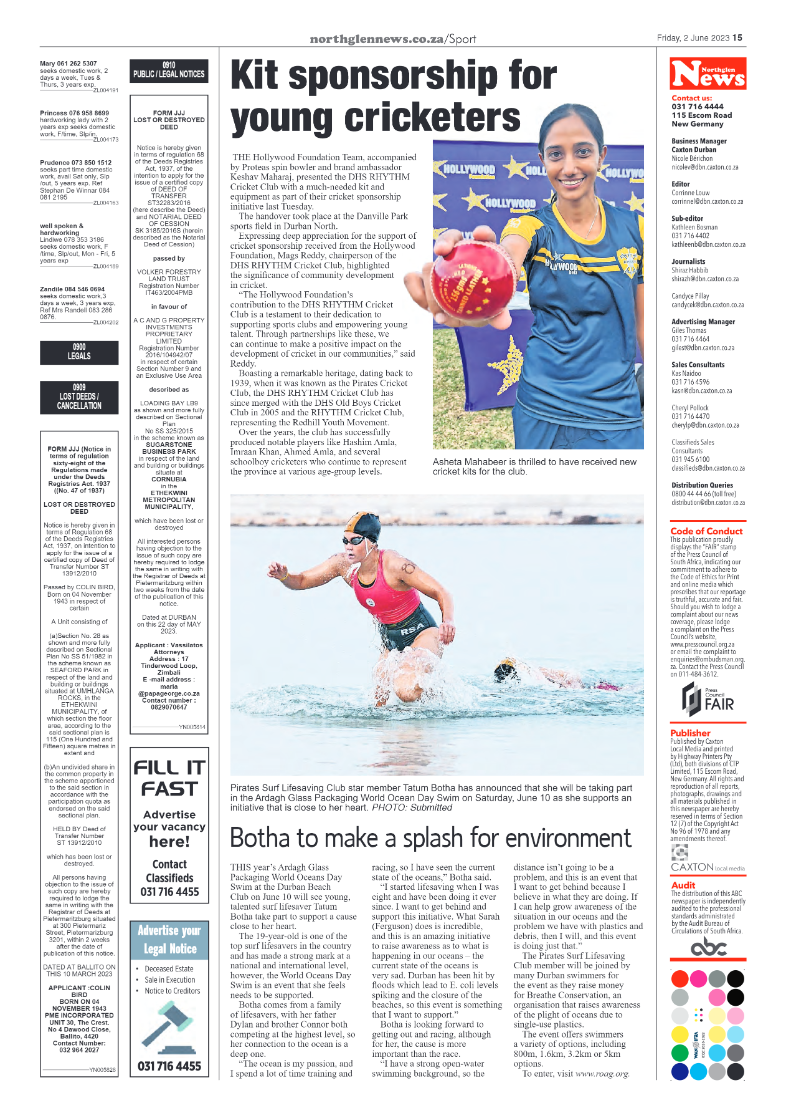 Northglen News 2 June 2023 page 15
