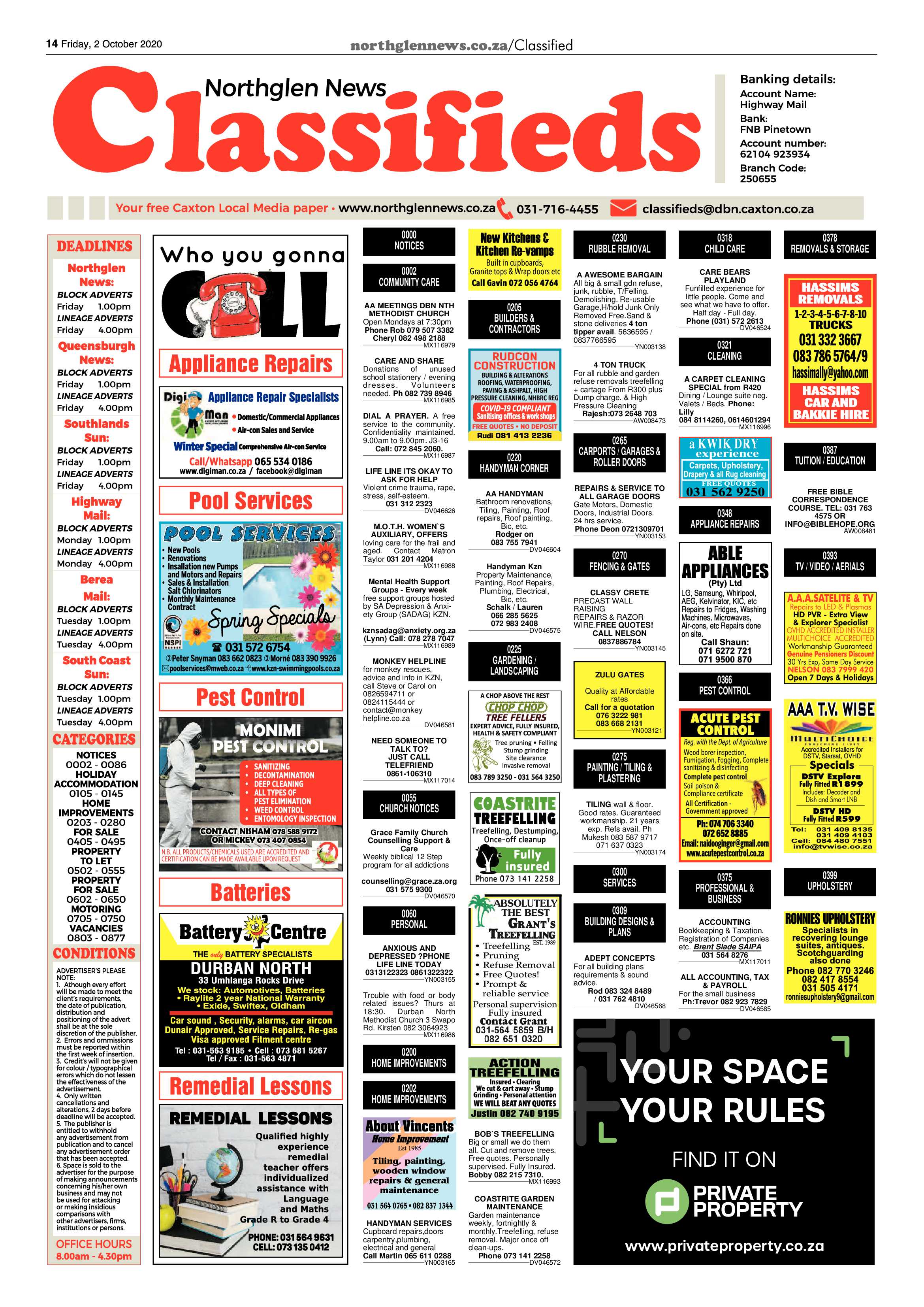 Northglen News 2 October 2020 page 14