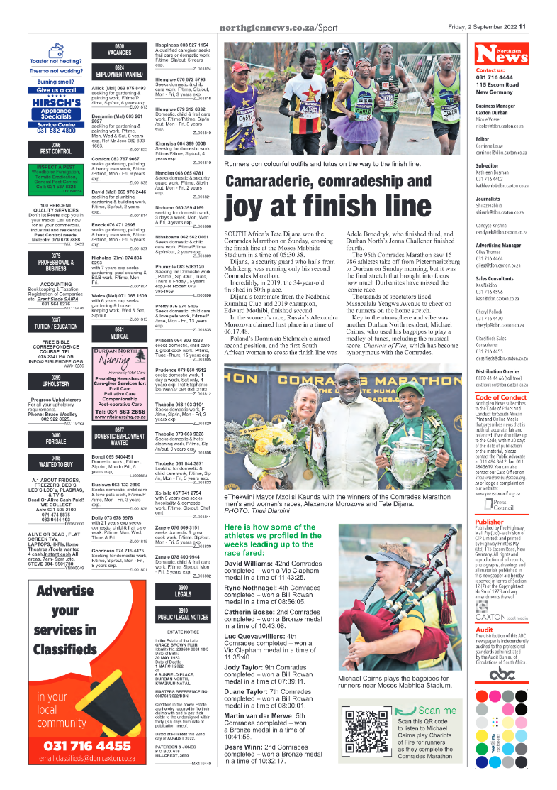 Northglen News 2 September 2022 page 11