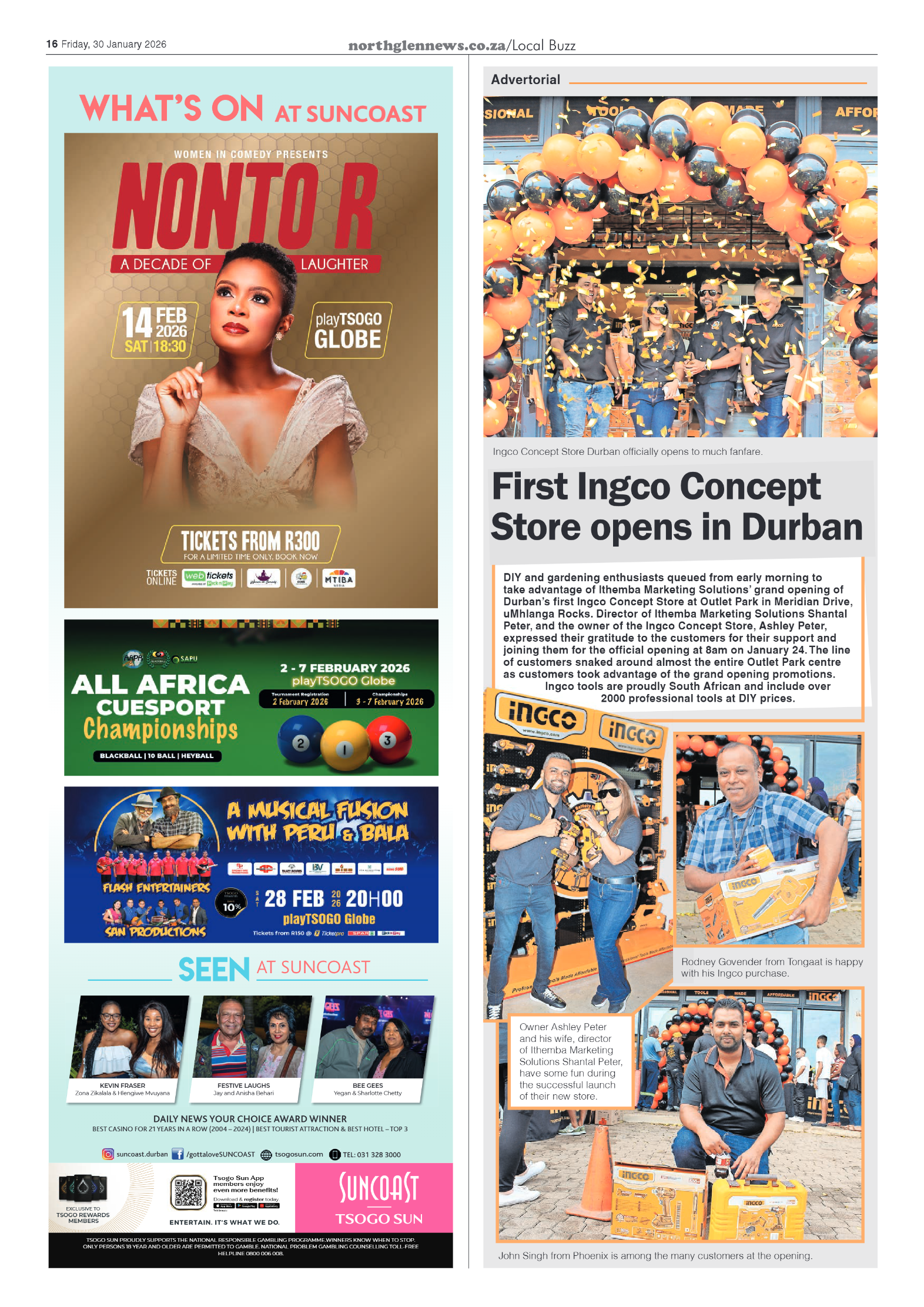 Northglen News 30 January 2026 page 16