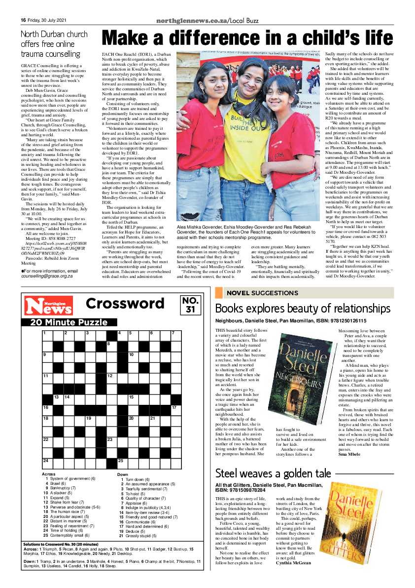 Northglen News 30 July 2021 page 16