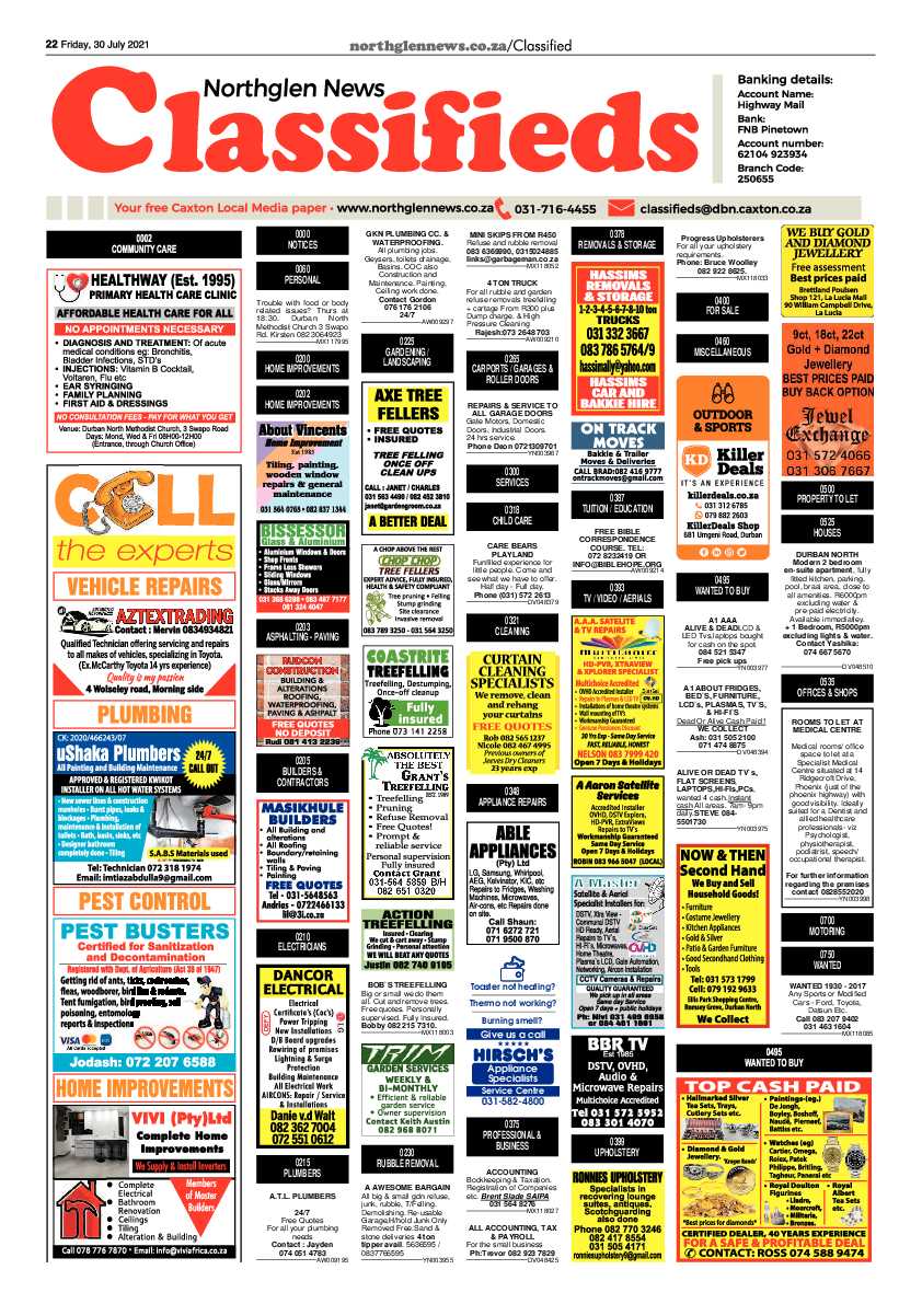 Northglen News 30 July 2021 page 22