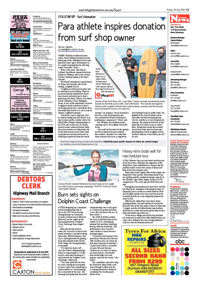 Northglen News 30 July 2021 page 23