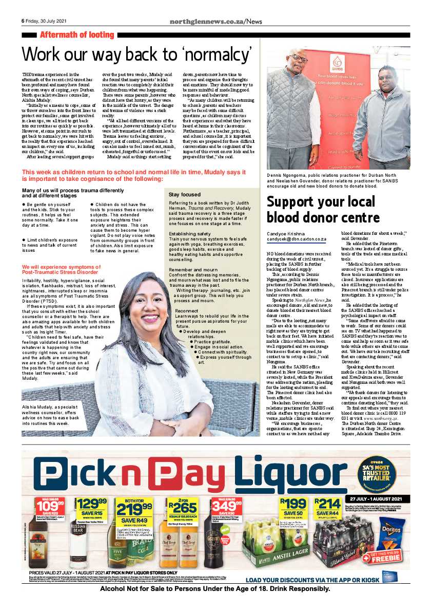 Northglen News 30 July 2021 page 6