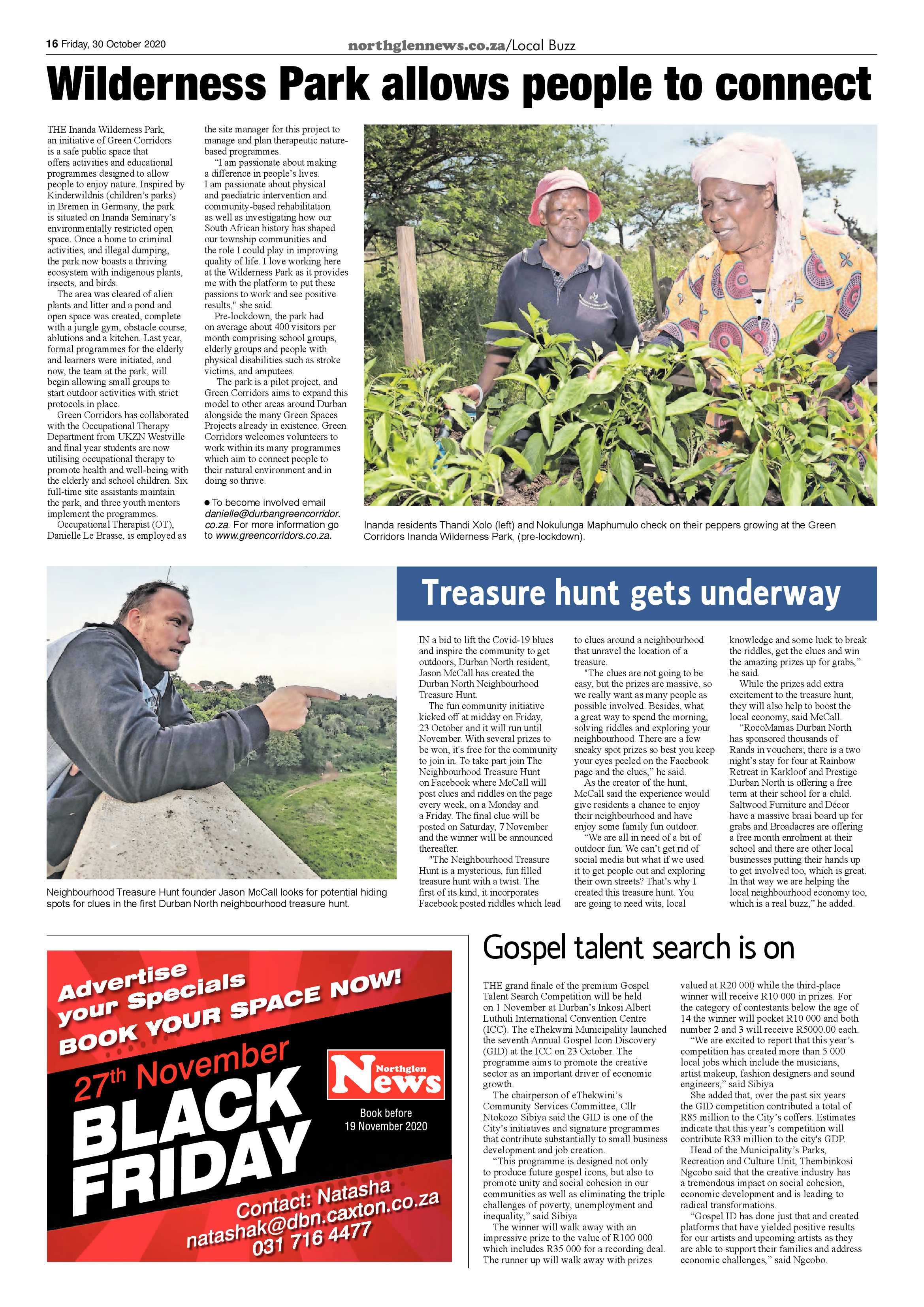 Northglen News 30 October 2020 page 16
