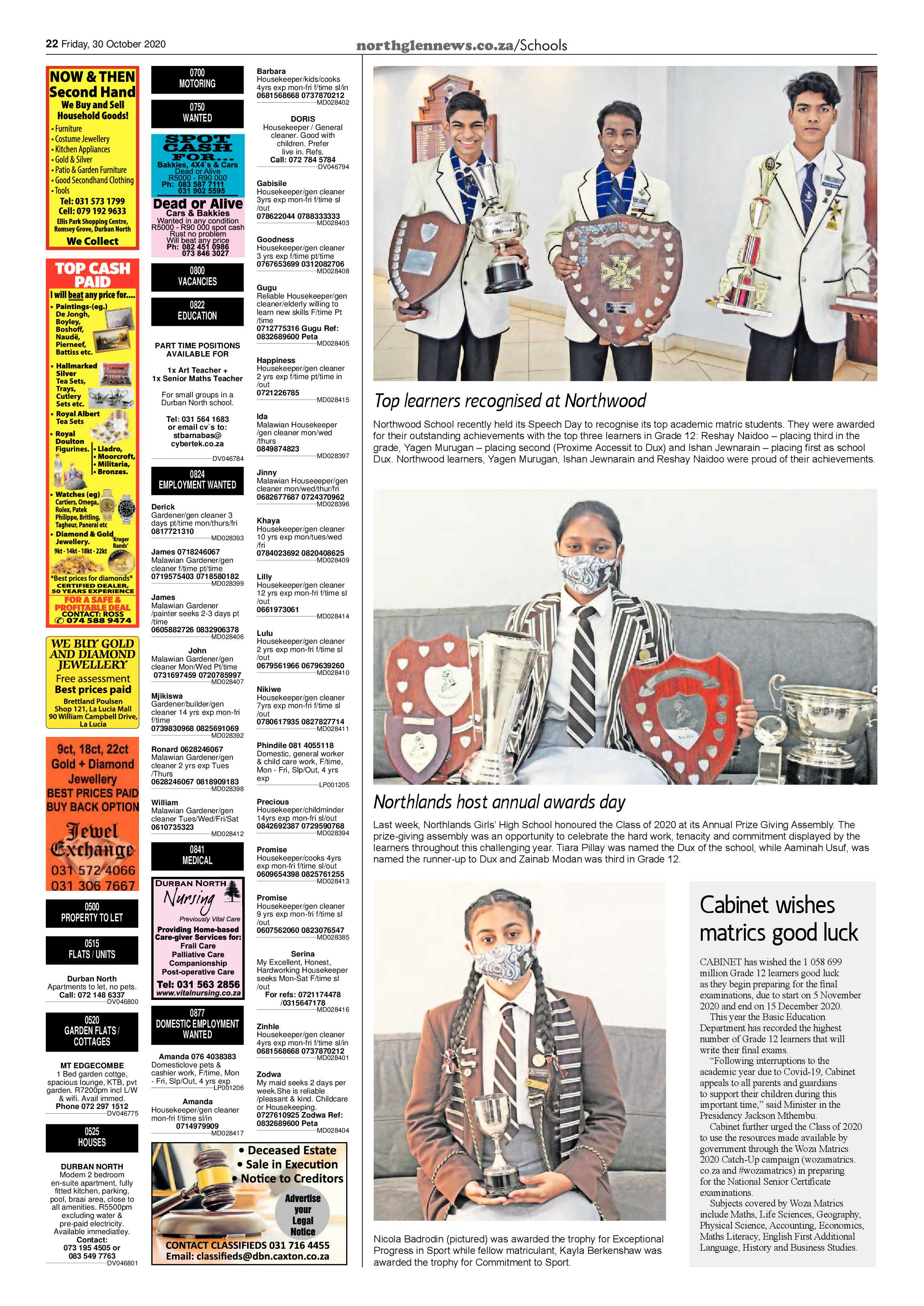 Northglen News 30 October 2020 page 22