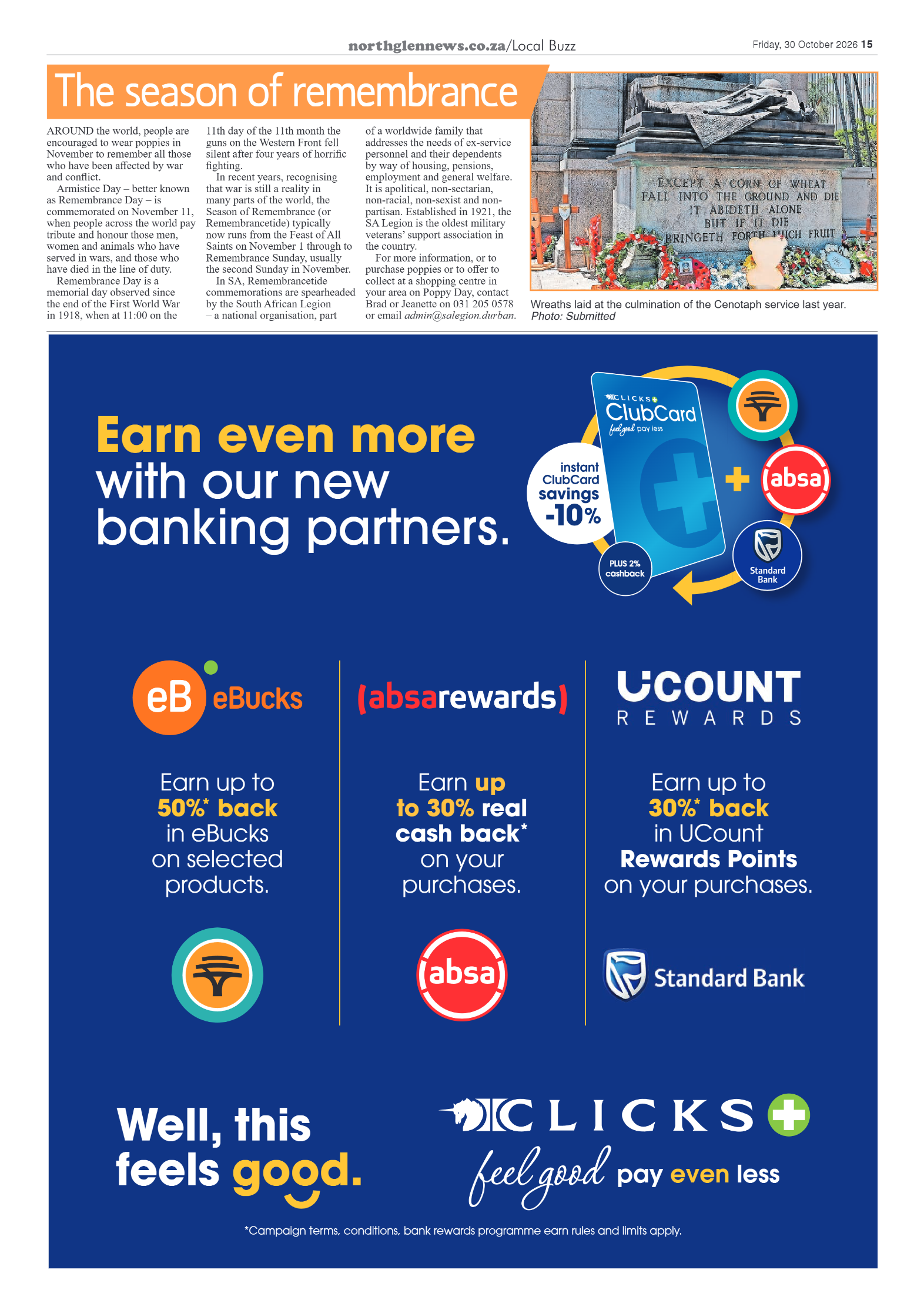 Northglen News 30 October 2026 page 15