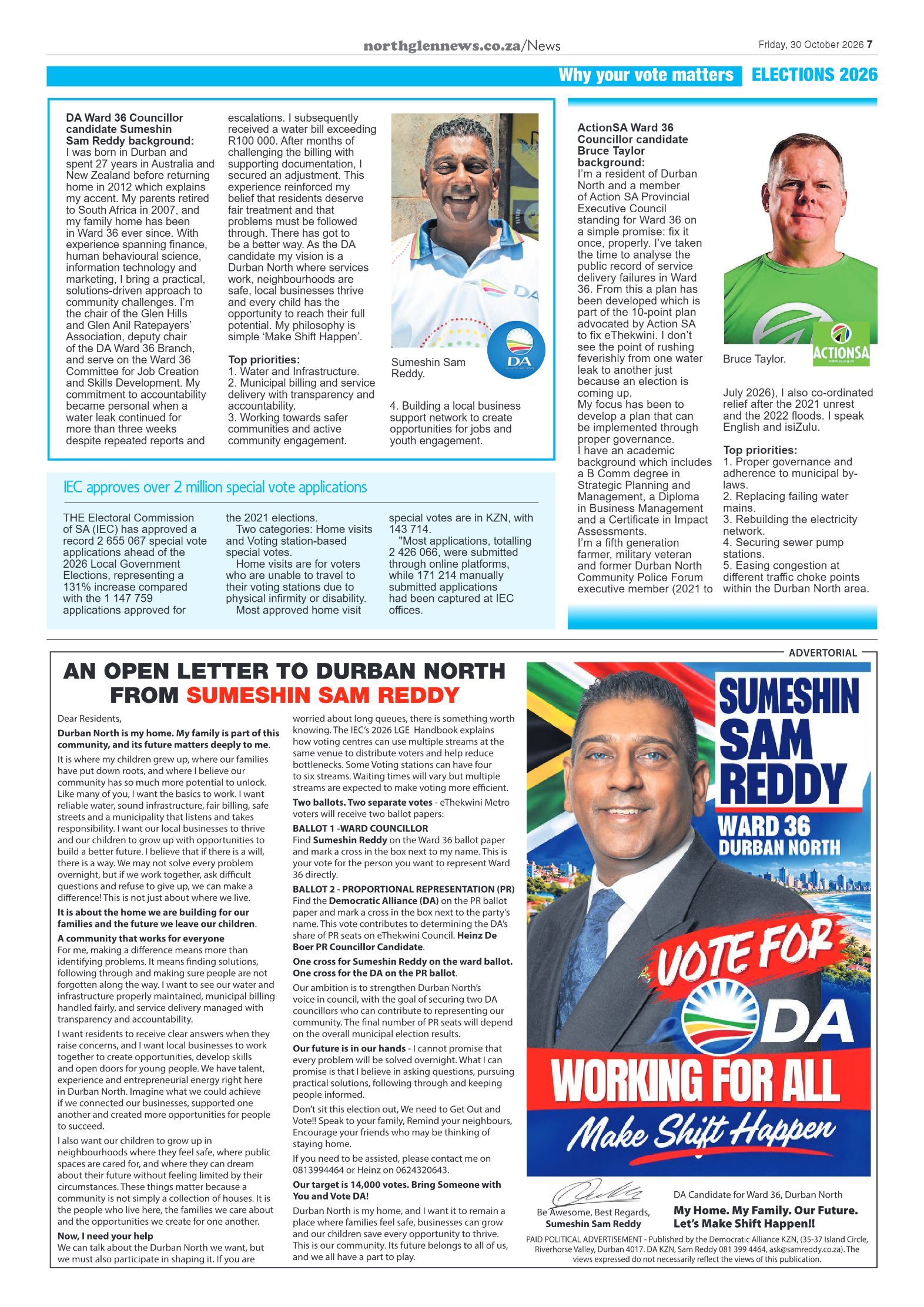 Northglen News 30 October 2026 page 7