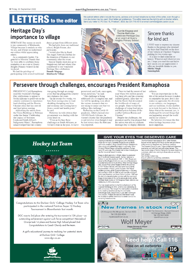 Northglen News 30 September 2022 page 6
