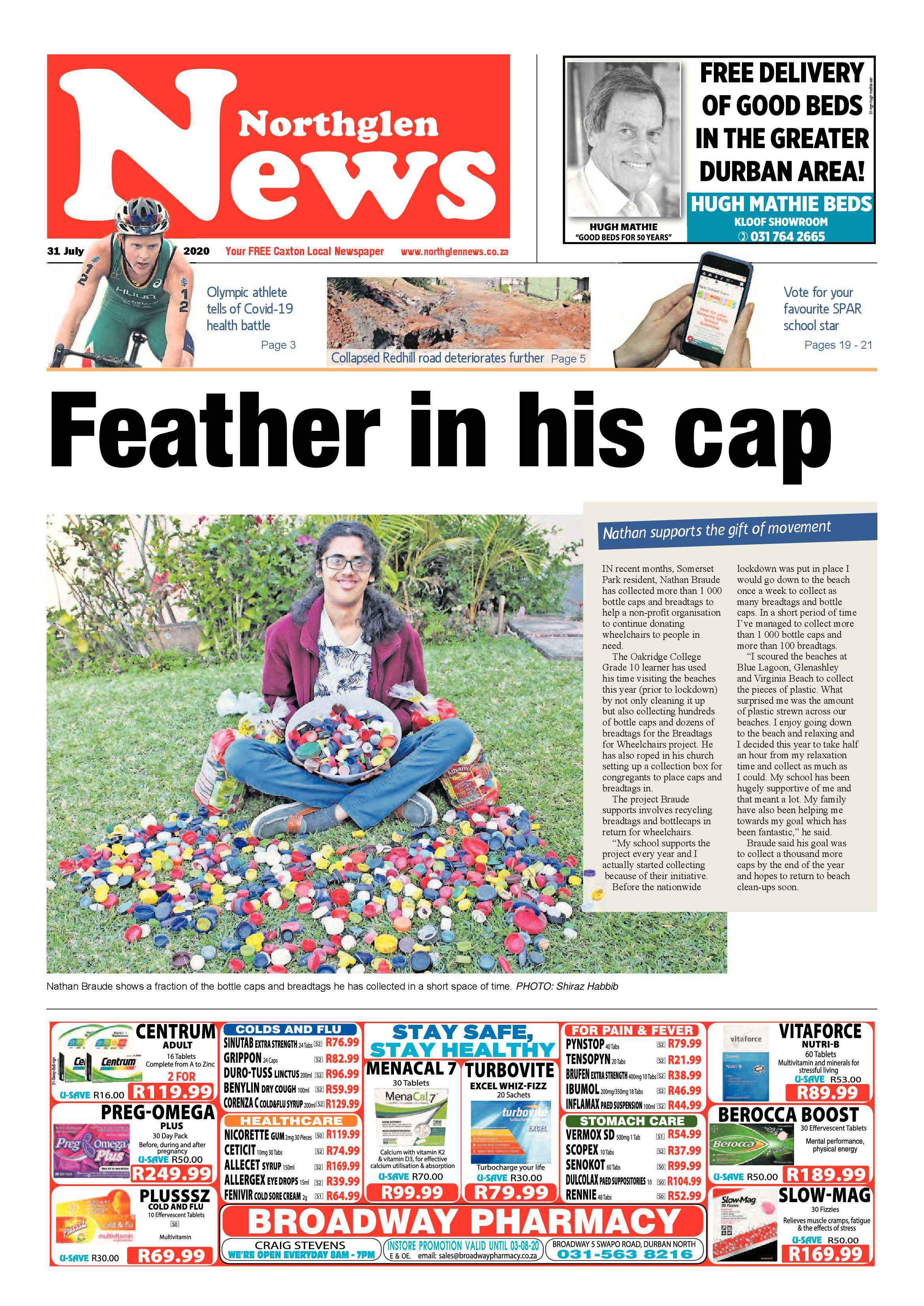 Northglen News 31 July 2020 page 1