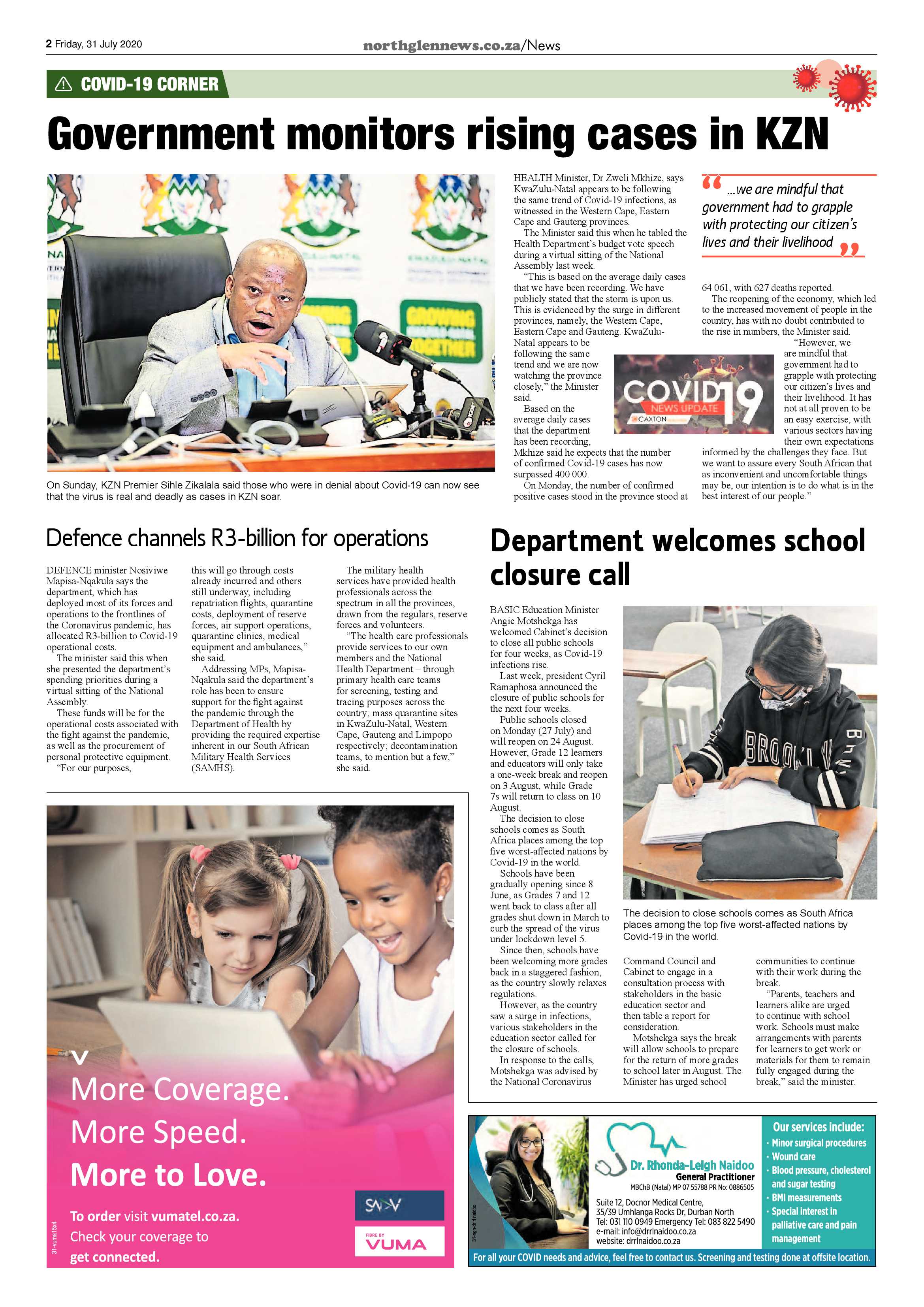 Northglen News 31 July 2020 page 2