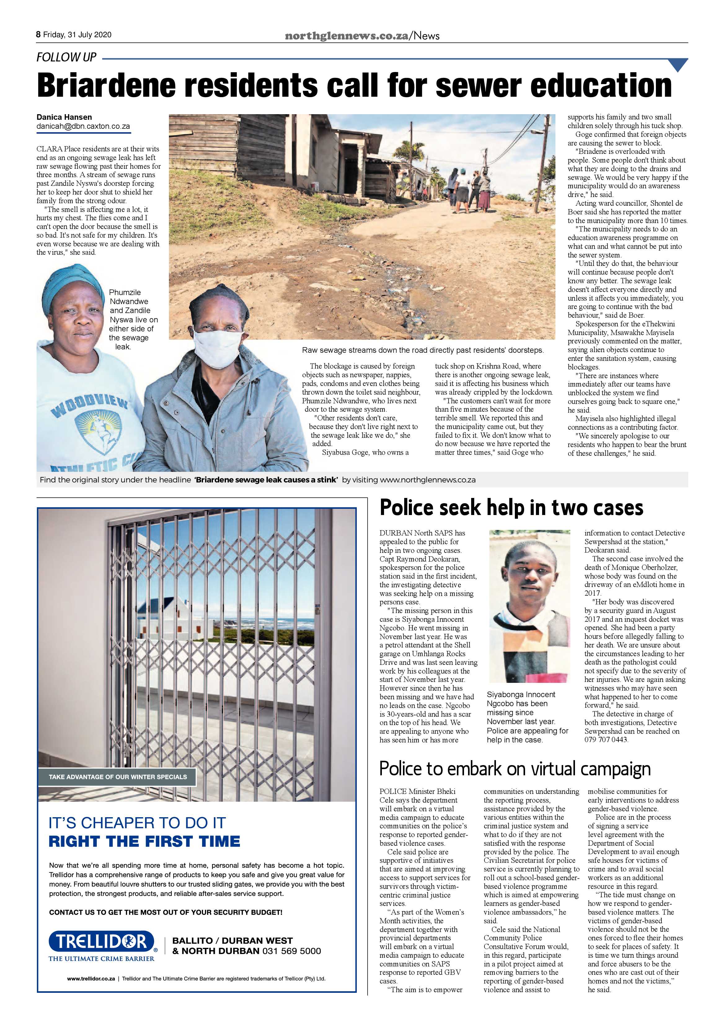 Northglen News 31 July 2020 page 8
