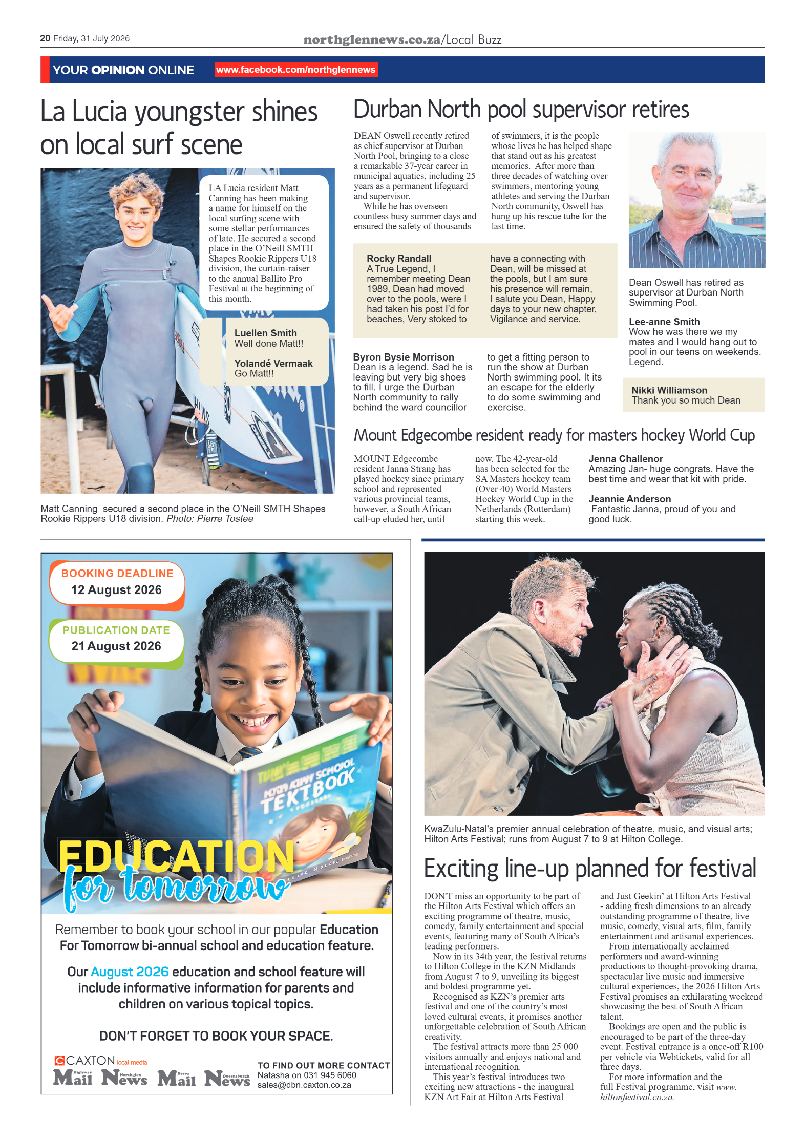 Northglen News 31 July 2026 page 20