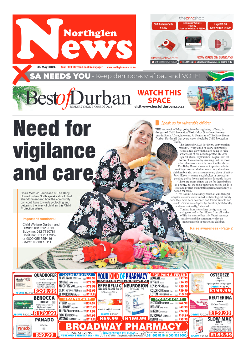 Northglen News 31 May 2024 page 1