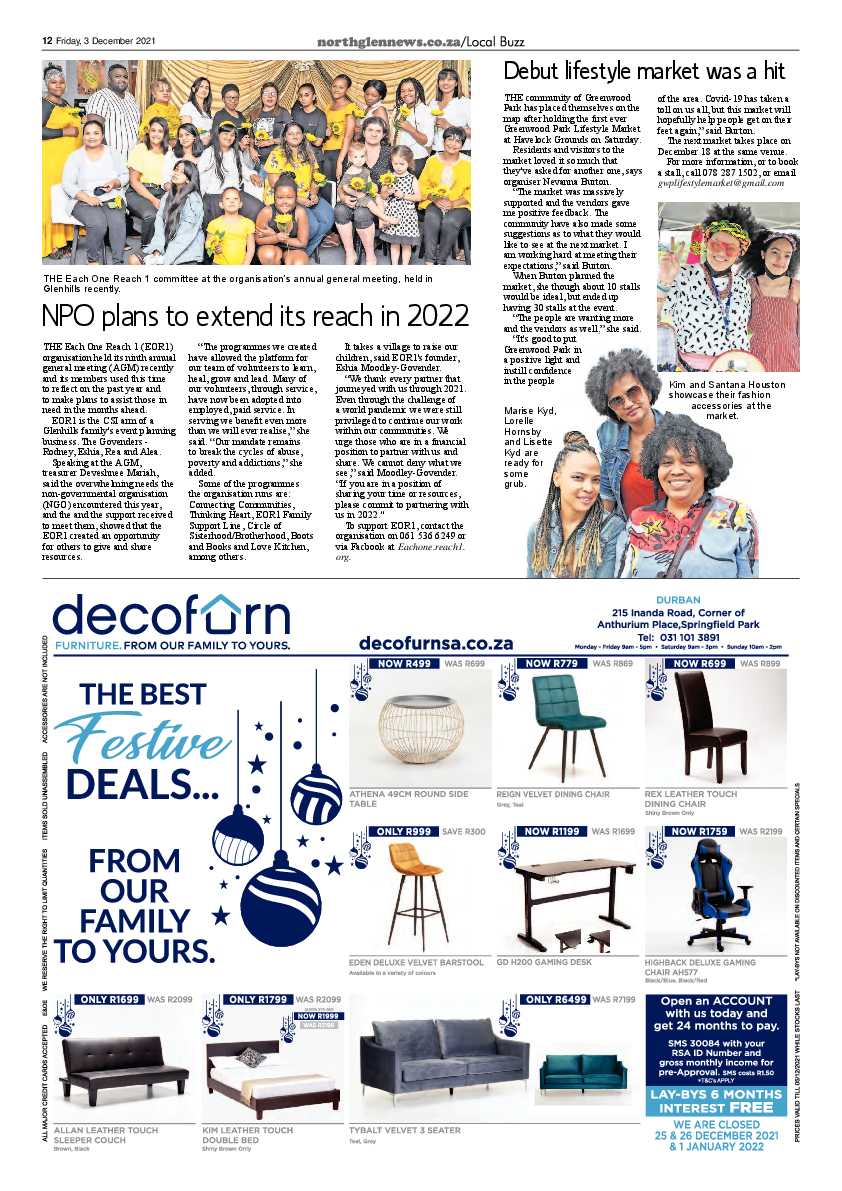 Northglen News3 December 2021 page 12