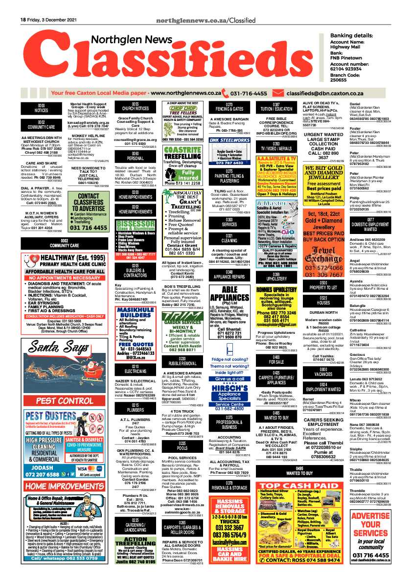 Northglen News3 December 2021 page 18