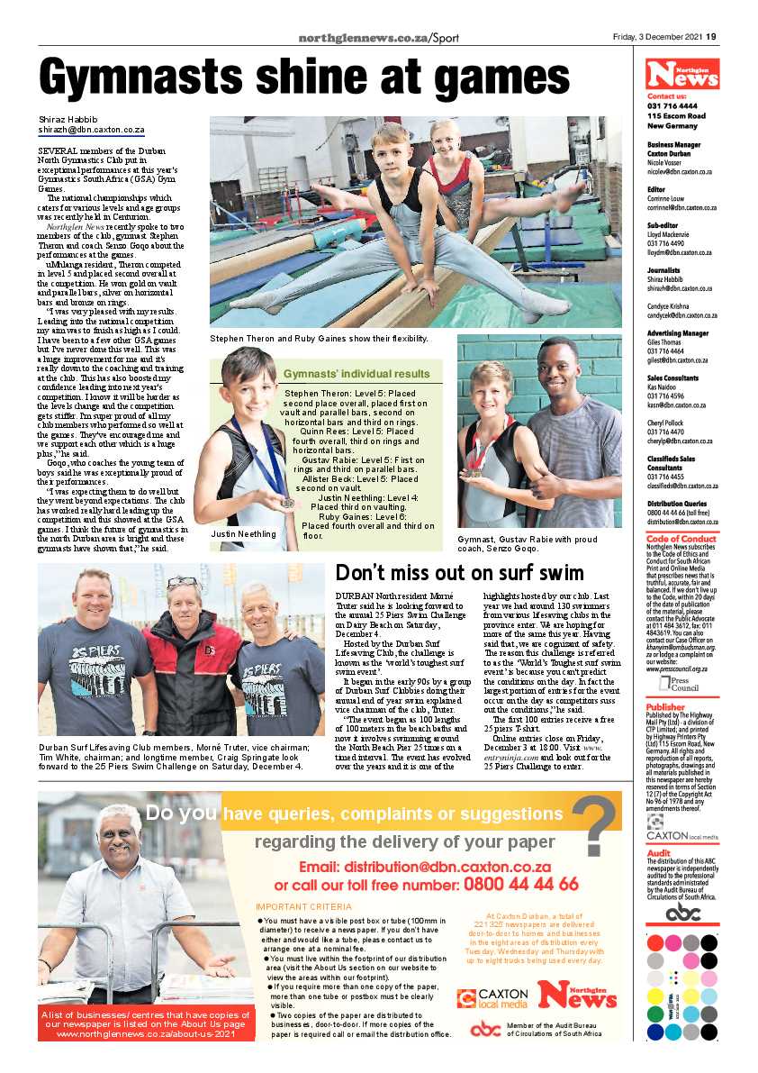Northglen News3 December 2021 page 19