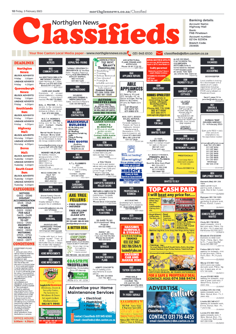 Northglen News 3 February 2023 page 18