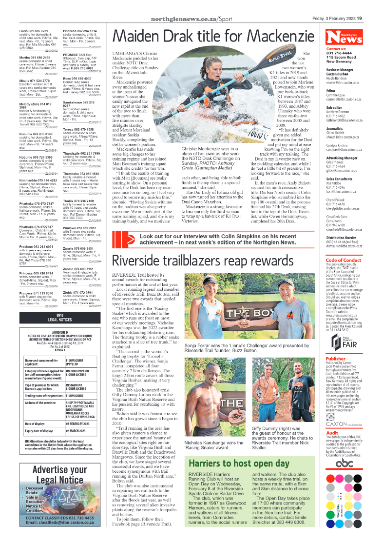 Northglen News 3 February 2023 page 19