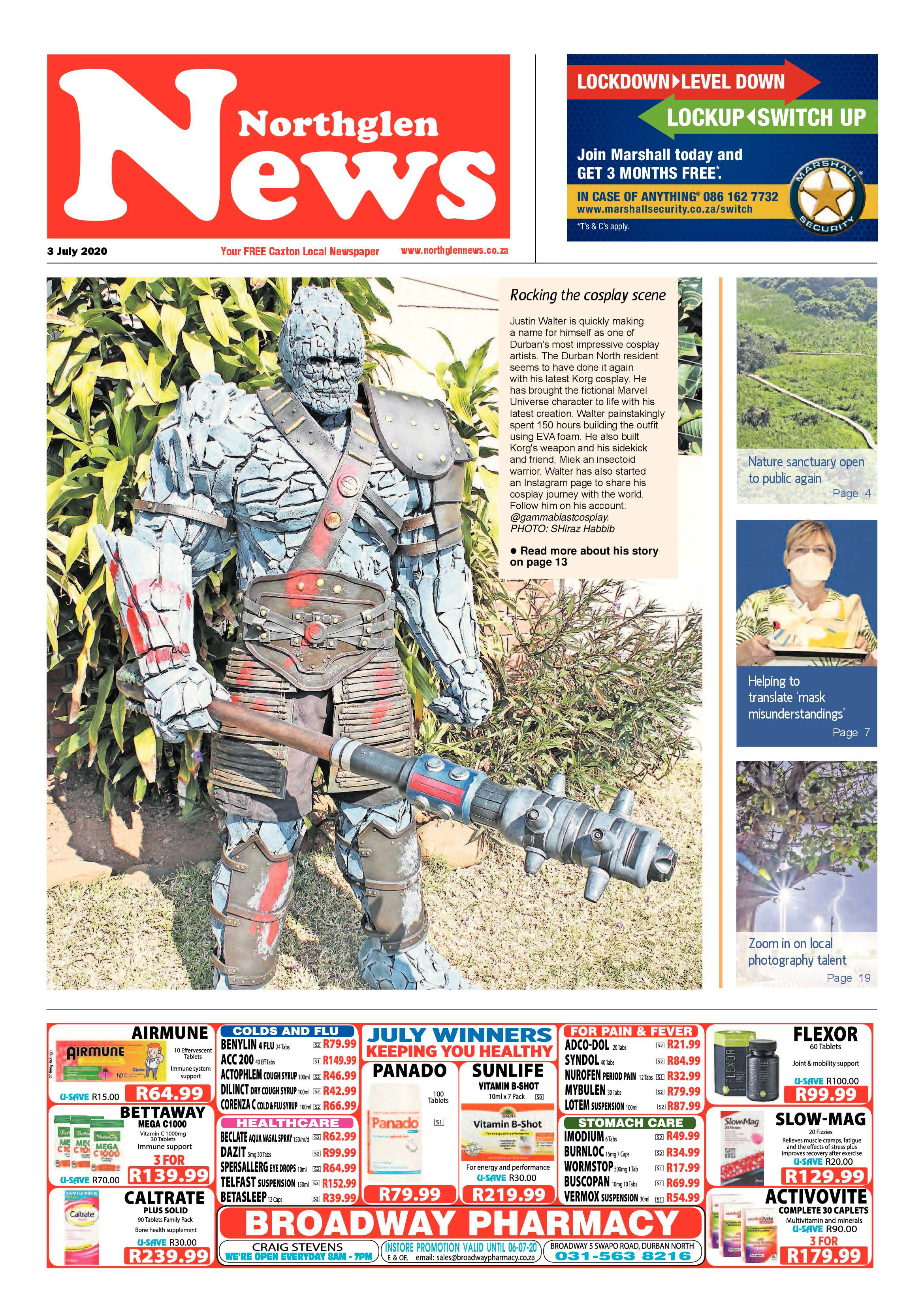 Northglen News 3 July 2020 page 1