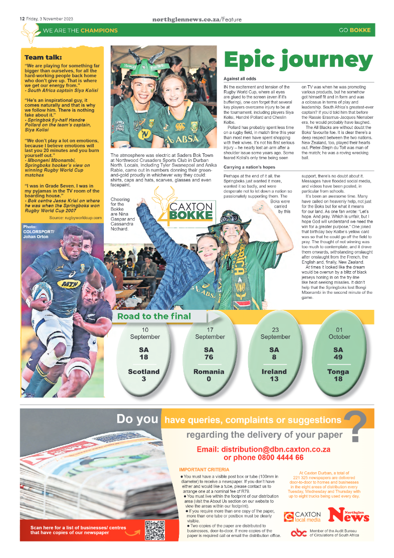 Northglen News 3 November 2023 page 12