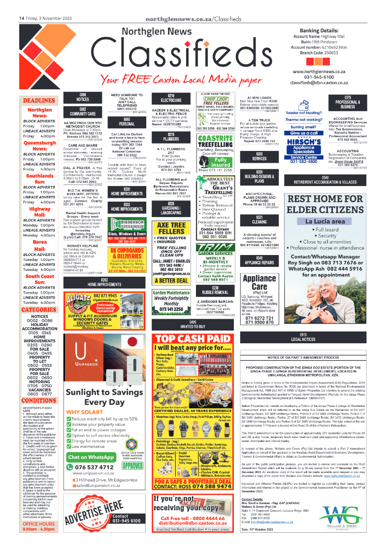 Northglen News 3 November 2023 page 14